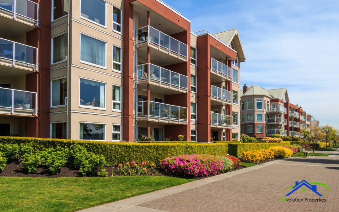 Modern apartment complex managed by Revolution Properties